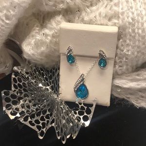 Beautiful treated crystals in turquoise blue and white. !